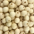 thumbnail image 3 of 500 Natural Unfinished Round Wood Beads 12mm with 2.8mm Hole, 3 of 5