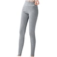 thumbnail image 2 of Cuoff Warm Casual Winter Solid Pants, Soft Clouds Fleece Leggings Women Winter Leggings, 2 of 4