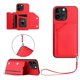 thumbnail image 1 of For iPhone 15 Pro Max Case Card Holder Kickstand Skin-Touch Phone Cover with Wrist Strap - Green, 1 of 5