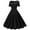 Black, variant on Women's Vintage Polka Dot 1950s Dresses Retro Rockabilly Prom Dress 50's 60's A-Line Cocktail Party Swing Dress Elegant Square Neck Short Sleeve Midi Dresses