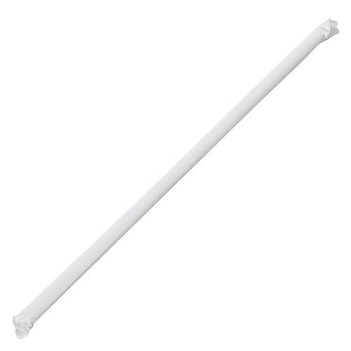 10.25" Large Clear Straws (5mm) Individually Wrapped Pack of 500
