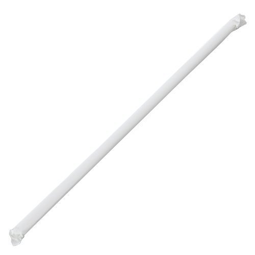10.25" Large Clear Straws (5mm) Individually Wrapped Pack of 500