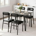 thumbnail image 2 of IdealHouse 5-Piece Dining Table Set with Upholstered Chairs, Space-Saving Kitchen Table for Small Spaces, Gray, 2 of 7