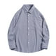 thumbnail image 1 of pstuiky manga larga para hombre, Camisa de manga larga con cuello vuelto, rayas y botones para hombre tops de invierno para hombre xl, 1 of 7