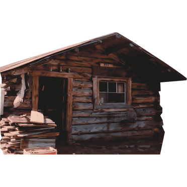 SP13265 Rustic 1800s Western Off Grid Log Cabin Cardboard Cutout Standee Standup