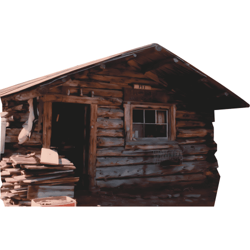 SP13265 Rustic 1800s Western Off Grid Log Cabin Cardboard Cutout Standee Standup