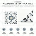 thumbnail image 3 of PowerSellerUSA Self-Stick Vinyl Modern Geometric Floor Tiles Ultra Durable 1.5mm Thick Tiles, 4-Pack/80 Square Ft., 12" x 12", Slate Scrolls, 3 of 8