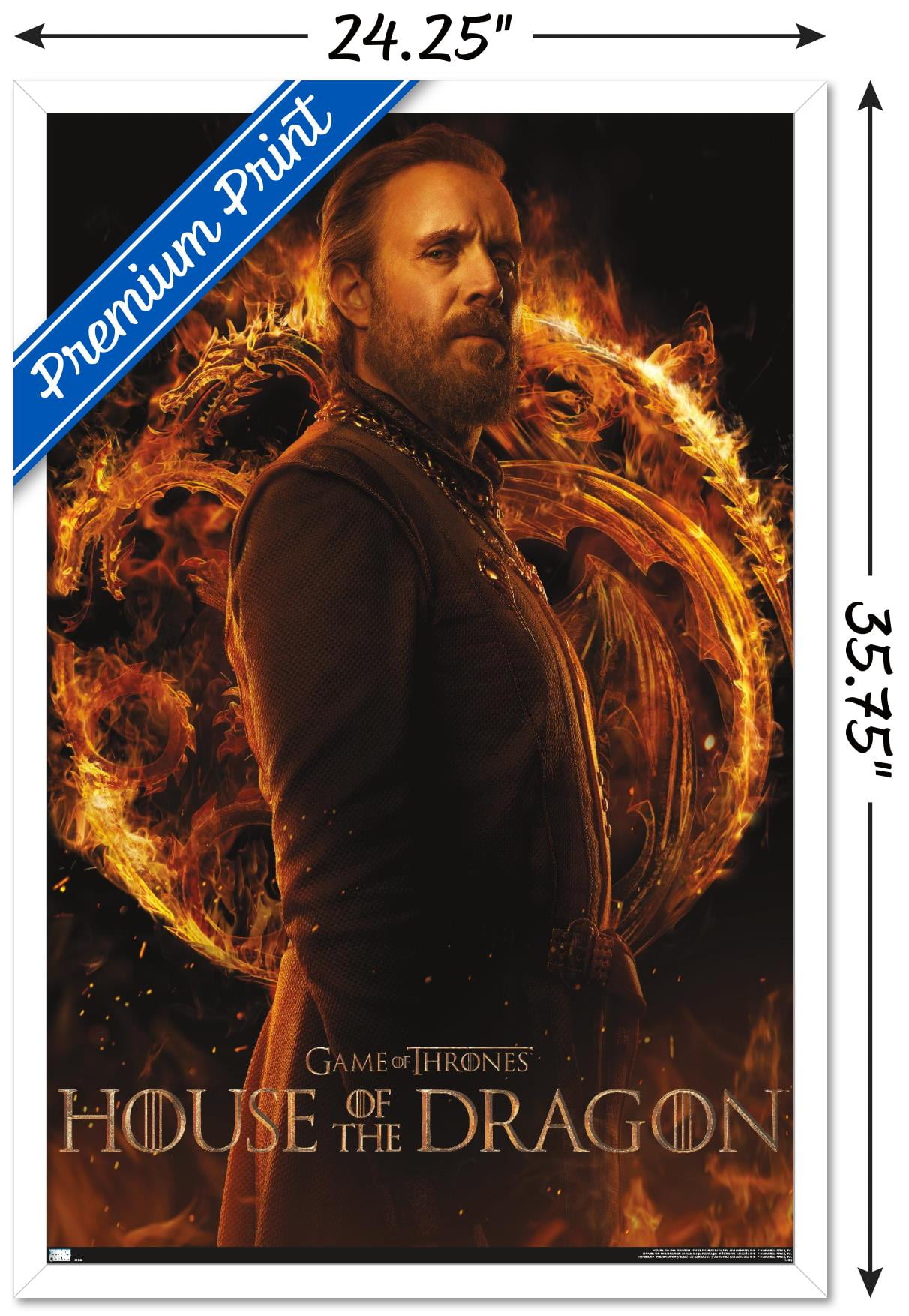 House of the Dragon - Otto One Sheet Wall Poster, 22.375" x 34" Framed