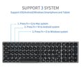 thumbnail image 3 of Foldable BT Wireless Keyboard Portable Keyboard Pocket-size Keyboard Support Android Windows IOS Smartphone and Tablet Grey, 3 of 5