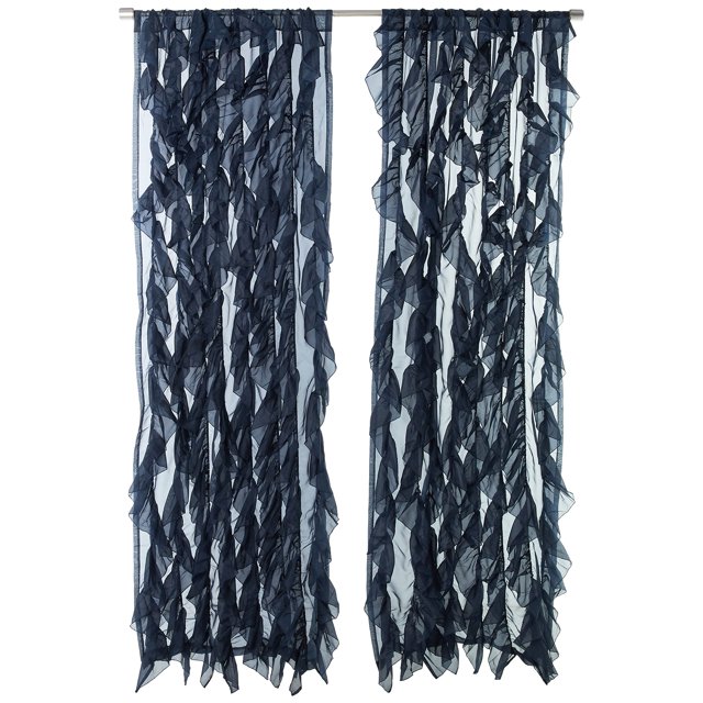 Cortinas Sweet Home Collection Sheer Voile Waterfall Azul