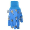 Basic MUD Women's PVC Dotted Palm And Daisy Printed Jersey Garden Glove, Extreme Comfort