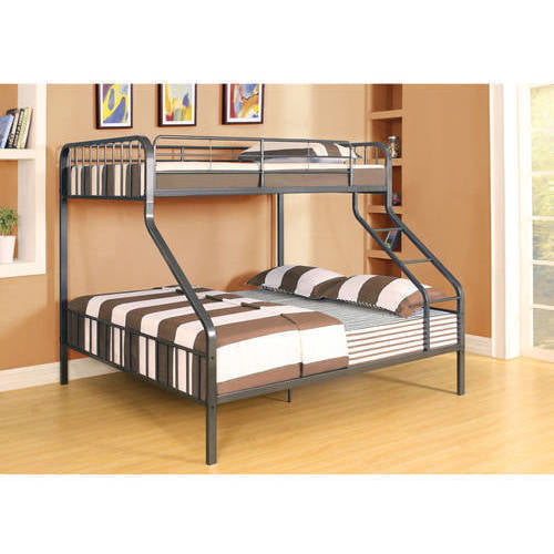 Caius Twin Over Queen Metal Bunk Bed, How To Build Bunk Beds Twin Over Queen