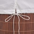 thumbnail image 5 of vidaXL Bamboo Laundry Bin Oval Brown, 5 of 5