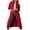Red, variant on Homenesgenics Womens Cardigans Clearance under $15 Women Fashion Casual Warm Solid Coat Long Outerwear Sweater Knit Cardigan