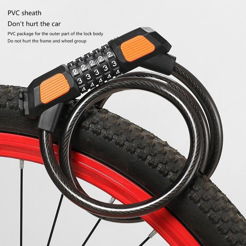 CEORPER Bike Code Lock Small Security Lock for Mountain Bicycles, 5Digits Lock Cable