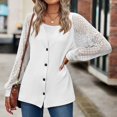 thumbnail image 4 of Womens Long Sleeve Tops Button Down Casual Loose Fit Cardigan V Neck Soft Tunic Shirts, 4 of 7