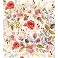 thumbnail image 3 of Floral Duvet Cover Set, Hand Drawn Watercolor Style Flowers Roses Blooms Leaves Romantic Vintage Art, Decorative 2 Piece Bedding Set with 1 Pillow Shams, Twin Size, Multicolor, by Ambesonne, 3 of 3