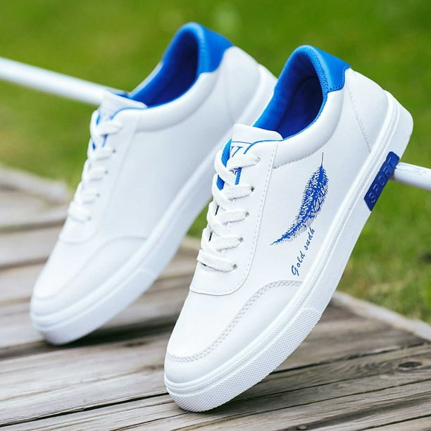 Zapatillas de deporte ultraligeras de cuero para hombre, cómodas, informales, para correr Wmkox8yii 123q1008