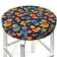 thumbnail image 3 of Naloa Colorful Pineapples1 Round Bar Stool Cushion Cover 12-14 inch, Fits Kitchen, Office, Restaurant Chairs - 12 inch, 3 of 7