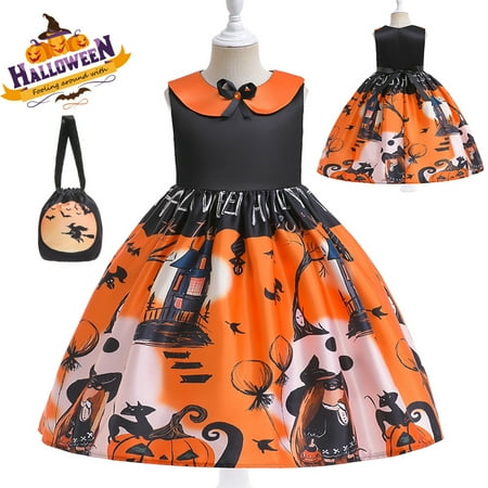 

Kids Girls Cartoon Pageant Dress Party Child Gown Princess Dress Bag Set