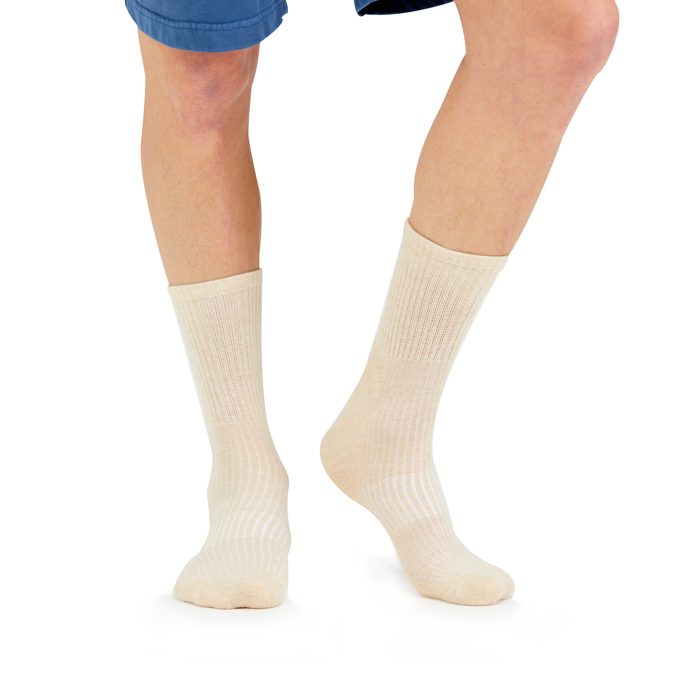 Fruit of the Loom Men's All Day Comfort Mid Ankle Socks, Sizes 6-12, Brown (6-Pack)