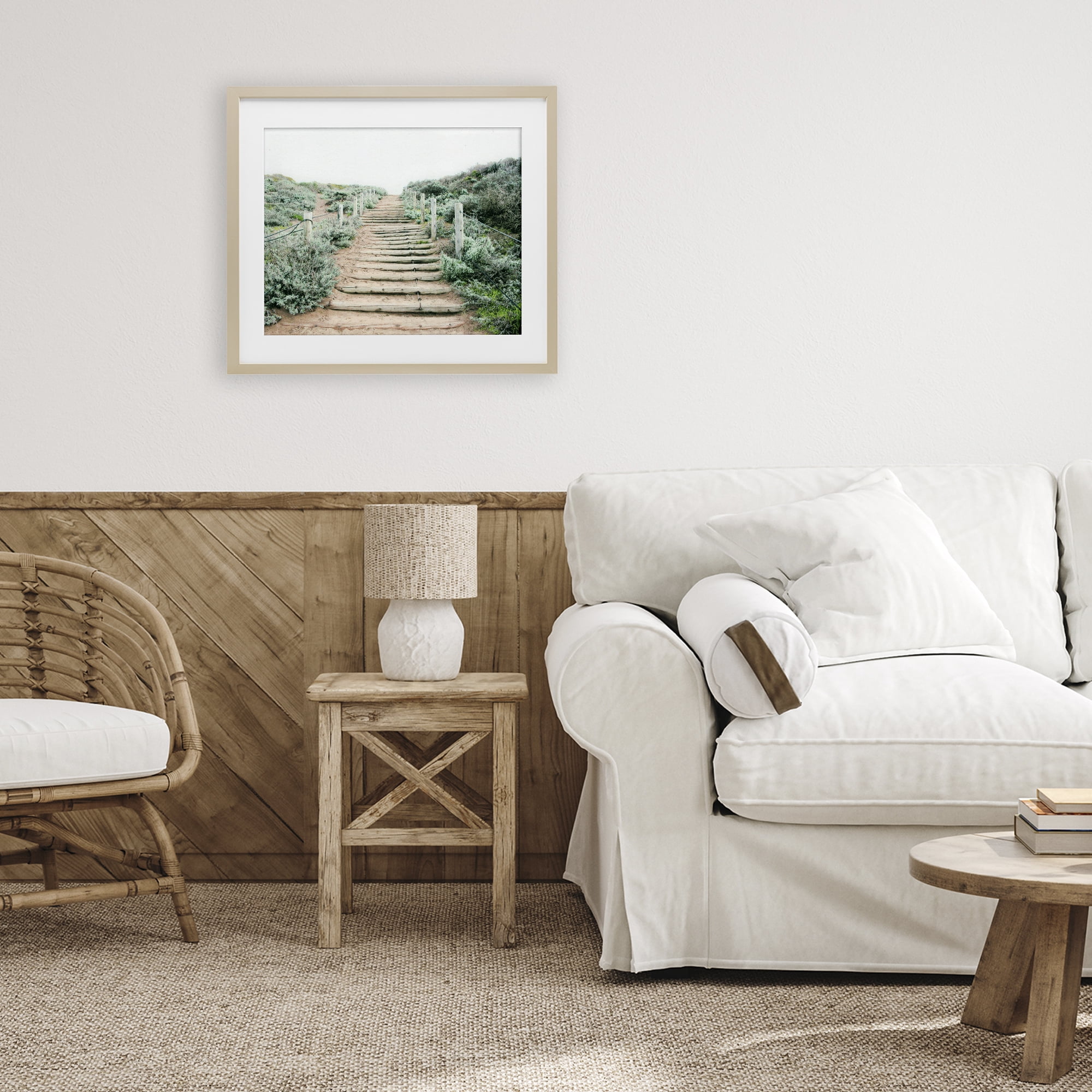 Stupell Industries Stairway To Heaven Path Birch Framed Print Under Glass, design by Leah Noel Art