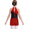 thumbnail image 2 of Runhomal Ensembles de Danse Sans Manches pour Filles avec Shorts et Bandeau Rouge 6, 2 of 6