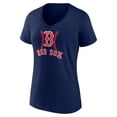 thumbnail image 2 of Women's Trevor Story Navy Boston Red Sox Fastball Player Name & Number V-Neck T-Shirt, 2 of 3