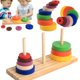 thumbnail image 2 of Rompecabezas geométrico de madera Montessori para niños, clasificación de ladrillos de matemáticas, torre de apilamiento, juego educativo de aprendizaje preescolar, Juguetes Fivean unisex, 2 of 2