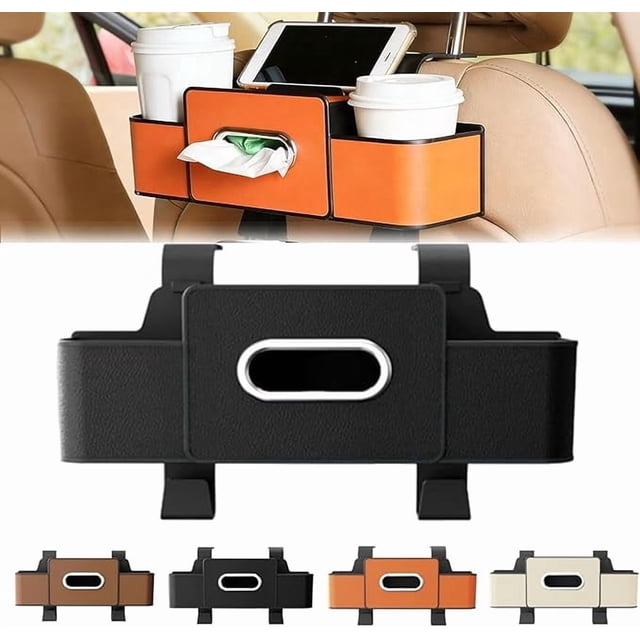 Car Organizers and Storage Box, Car Organizers and Storage Box Behind Set, 4 in 1 Multifunctional Cars Organizer and Storage Back Seat for Hold Phone, Drinks, Handbag, Universal Fit