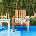 thumbnail image 4 of Gymax Outdoor Wooden Adirondack Chair Patio Lounge Chair w/ Armrest Natural, 4 of 10