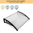 thumbnail image 2 of Ktaxon 40"x32" Patio Window ABS Awning Front Door Canopy Patio Cover Yard Garden (Black Frame & Transparent Shade), 2 of 7