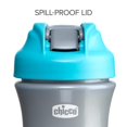 thumbnail image 4 of Sippy Cup Chicco Soft Spout para niños mayores de 18 meses, 350 ml, color verde azulado y plateado, 4 of 9