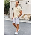 thumbnail image 4 of COOFANDY Mens Button Up Shirts Short Sleeve Dress Shirts Casual Untucked Wrinkle Free Lightweight Shirts, 4 of 6