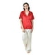 thumbnail image 4 of Blusa satinada con ribete Roman Fashion /Juvenil, 463 (Rojo) rojo M, 4 of 4