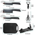 thumbnail image 4 of Magicorange 7-Piece Kitchen Knife Set with Cutting Board, Stainless Steel Kitchen Knives with PP Ergonomic Handle (Black), 4 of 9