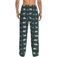 thumbnail image 3 of Goofa Turtle Chrysanthemum Printed Soft Pajama Pants for Men, Wide Leg Comfy Casual Lounge Yoga Pants-Small, 3 of 9
