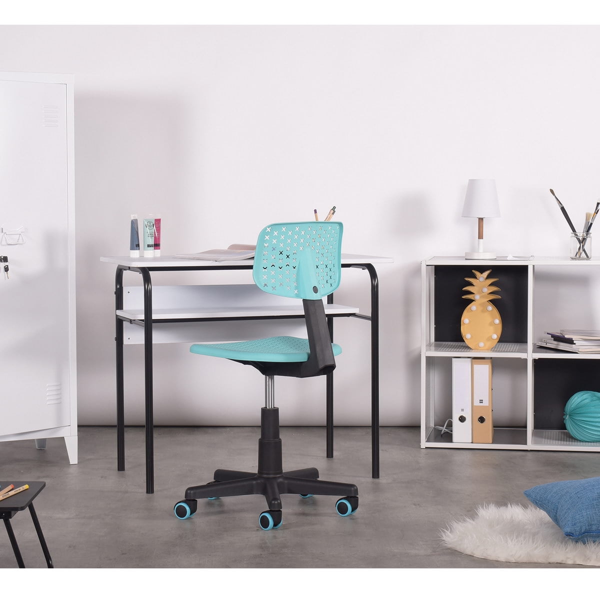 Private Jungle Plastic Children Student Chair, Low-Back Armless Adjustable Swivel Ergonomic Home Office Student Computer Desk Chair Light Blue Private Jungle Plastic Children Student Chair, Low-Back Armless Adjustable Swivel Ergonomic Home Office Student Computer Desk Chair Light Blue