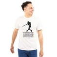 thumbnail image 3 of Funny Touch Down Baseball Swing Joke Plus Size Crewneck Graphic Tee Shirt Brisco Brands 3X, 3 of 6