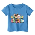 thumbnail image 4 of PMVFHDE Hauts Mignons pour Filles, T-shirt Graphique pour Filles, T-Shirts d'Été pour Filles, T-Shirts Originaux pour Filles, T-Shirts Graphiques Mignons de Pâques pour Enfants, Col Rond, Manches Courtes, T-shirt Décontracté d'Été Bleu, 1-2 Ans, 4 of 4