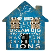 Fan Creations Team House Detroit Lions 100% Fiberboard Plaque