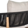 thumbnail image 5 of Christopher Knight Home Outdoor Patio Sofa Loveseat, Wood Frame with Cushion and Black Rope, 5 of 13