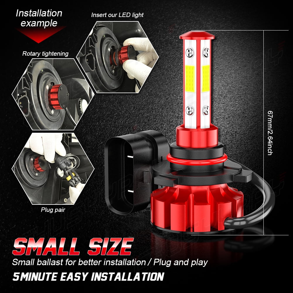 For Mitsubishi Outlander 2017 2018 2019 LED Headlight High Low Beam Fog Light Bulbs Kit 6000K White 6x