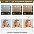 thumbnail image 2 of Vabches Black Vanity Set with Mirror, Lights, Drawers, Shelves, and USB Ports, 2 of 7