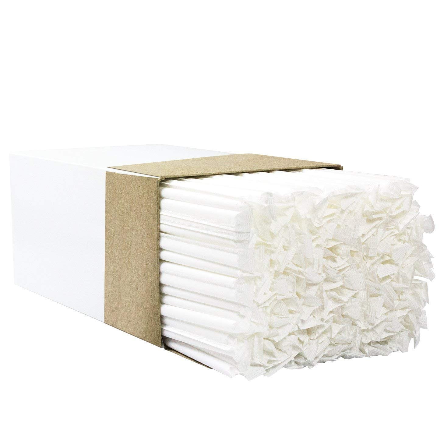 300 Drinking Straws-Wrapped 8 inches Clear Giant 8 