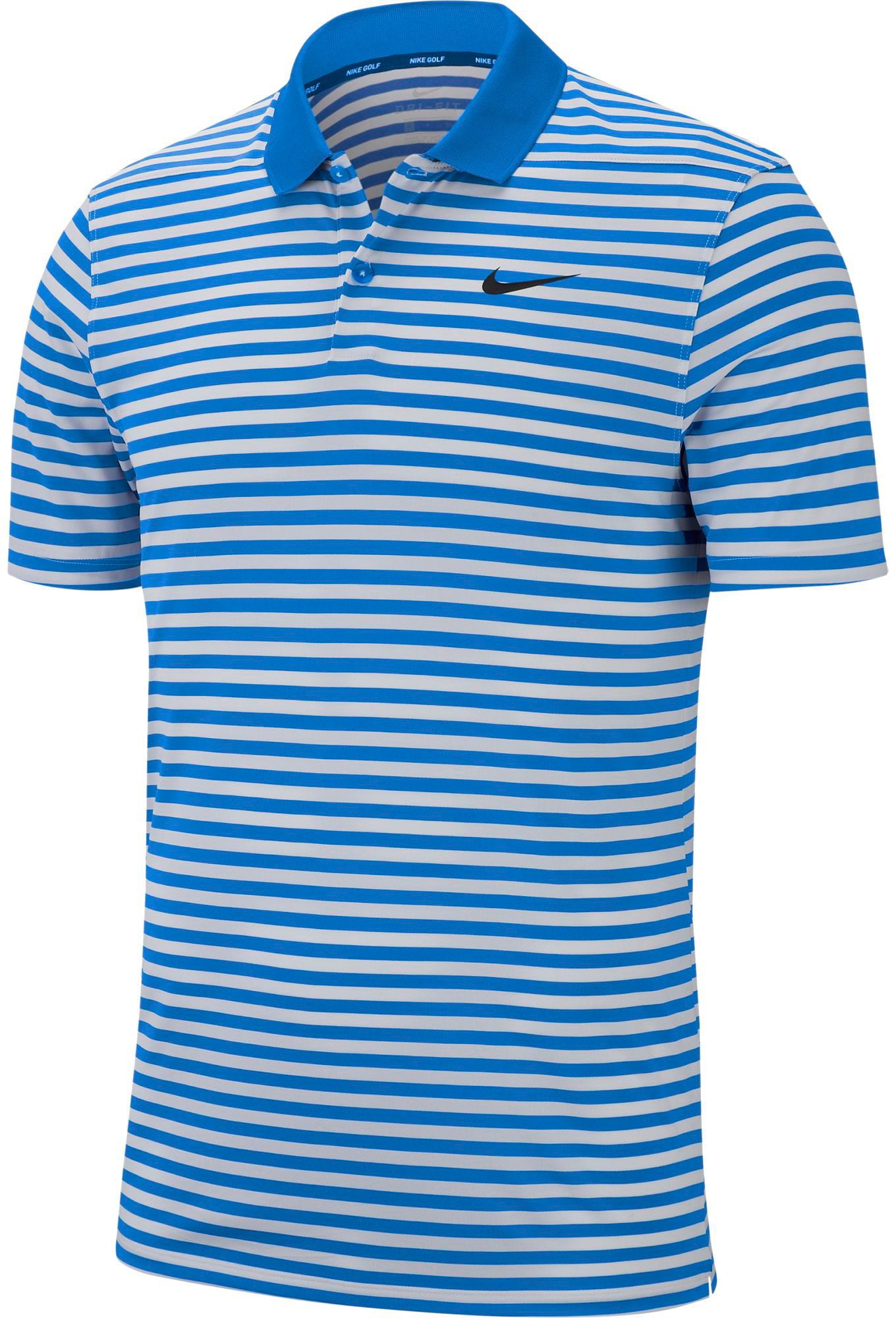 nike men's striped dry victory golf polo