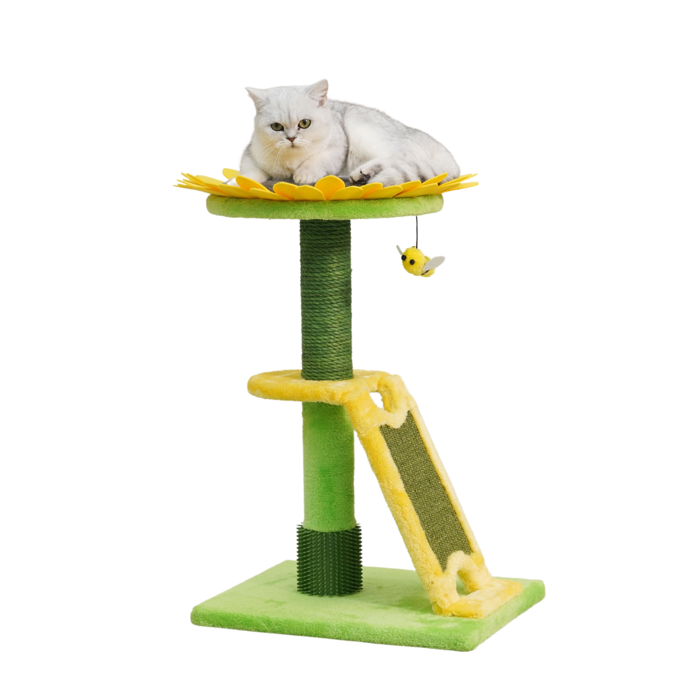 Vibrant Life Sunflower Scratch Post with Massager photo 6