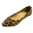thumbnail image 3 of Shoes 18 Womens Pointy Toe Ballet Flats 8800 Leopard Micro 9/10, 3 of 3