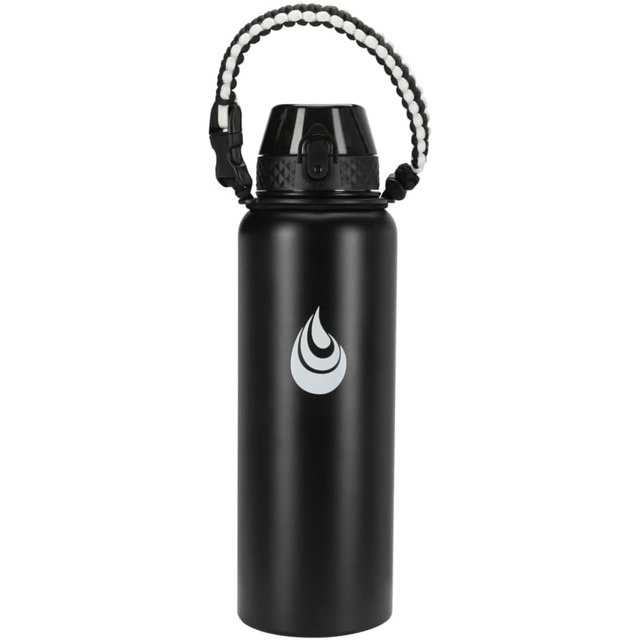 40 Oz Stainless Steel Water Bottle (Black)