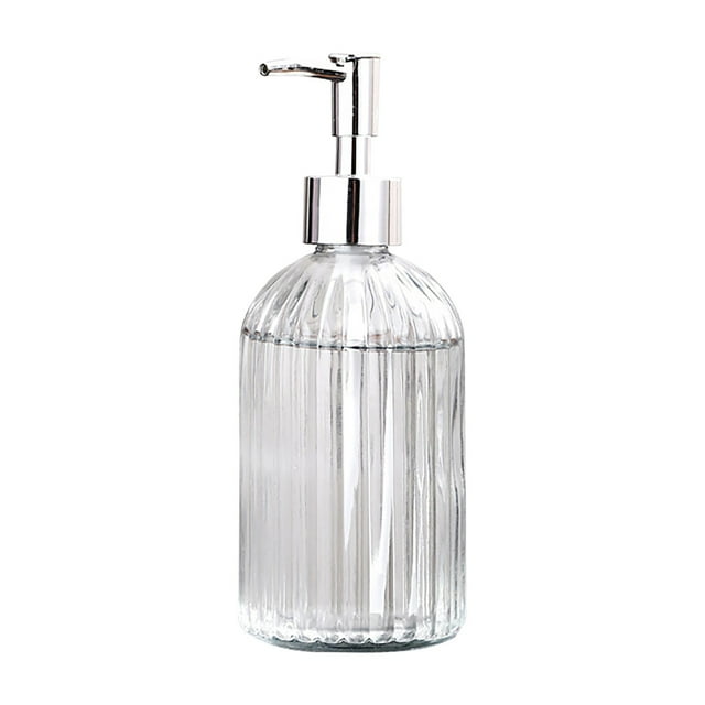 MOQIN Pump Bottle Lotion Dispenser Refillable Shampoo Conditioner Hand Soap Dispenser Plastic Empty Clear Reusable Body Wash Container Bulk, Plastic Liquid Soap
